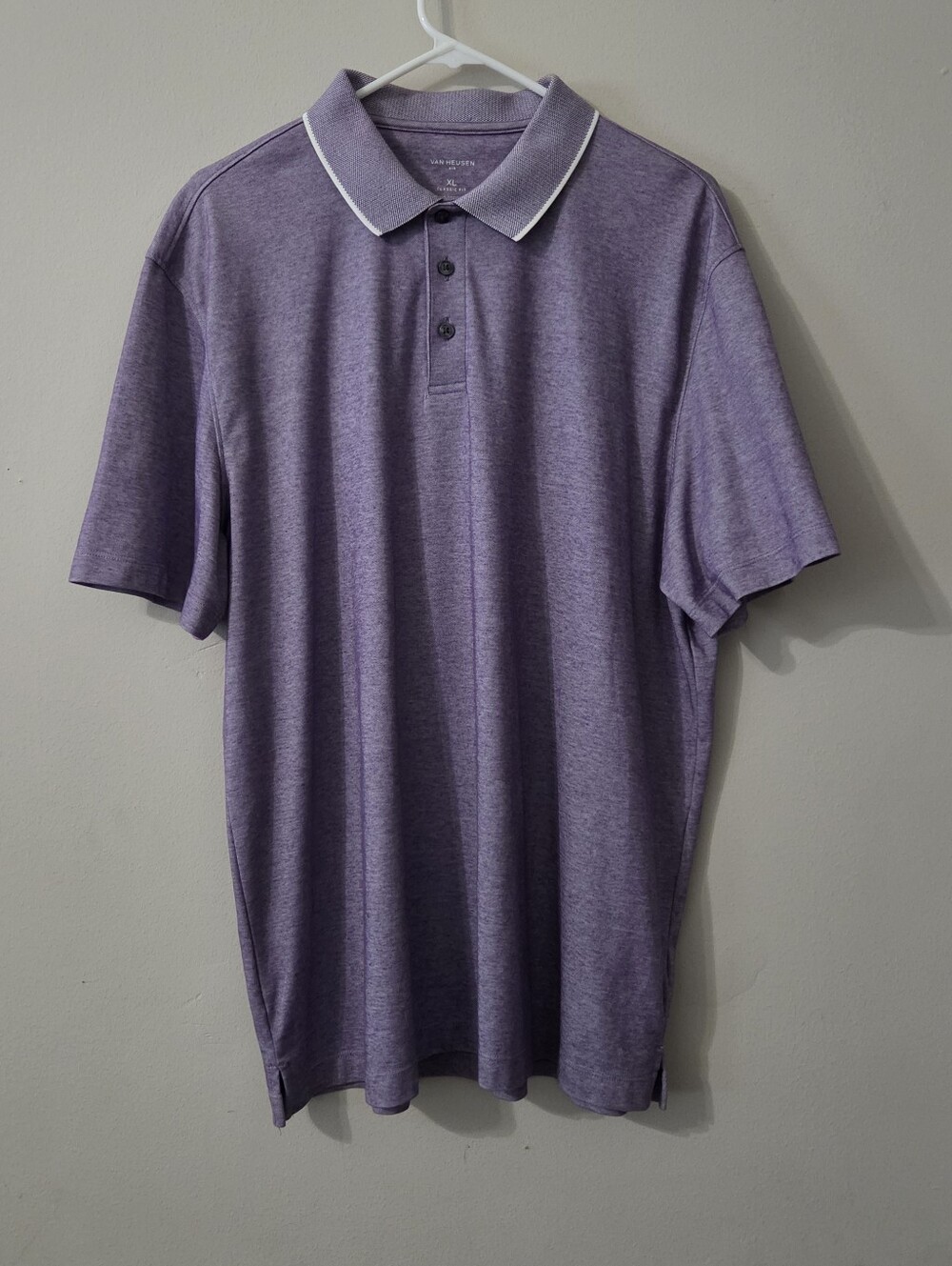 Van Heusen Purple Polo Shirt Classic Fit Mens XL